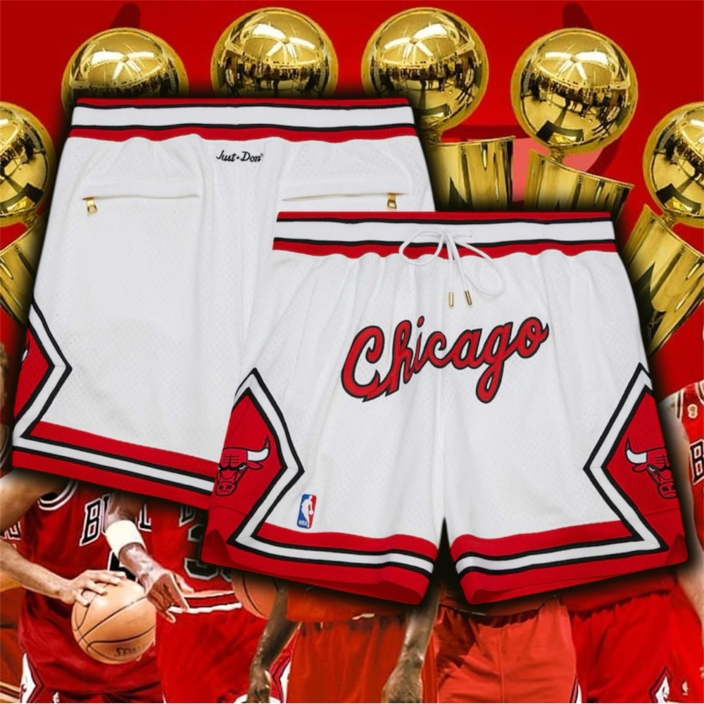 Chicago Bulls 🐂 NBA ❌ Just Don Mesh Home Shorts 🩳